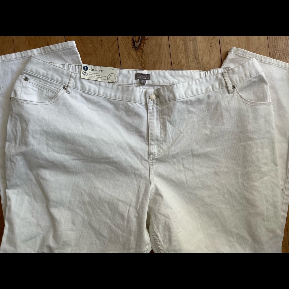 J Jill white  twill stretch jeans new with tags womens plus 28